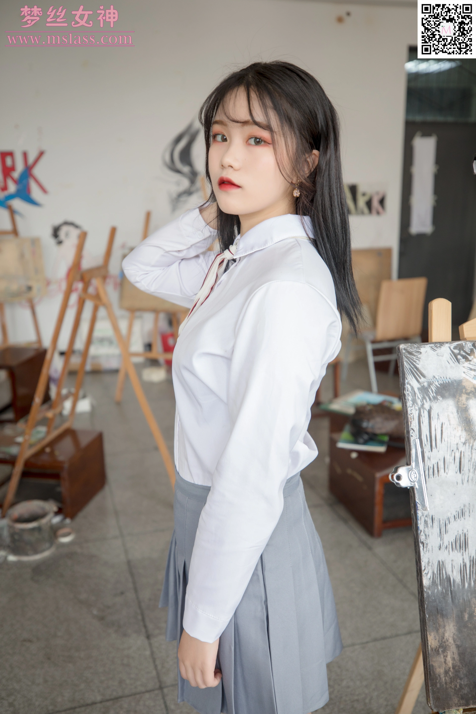 MSLASS梦丝女神 - 2019.09.25 NO.048 恬恬 画室乖乖女 2